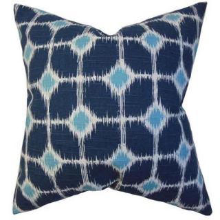 Kyd Geometric Blue Feather Filled 18 inch Throw Pillow