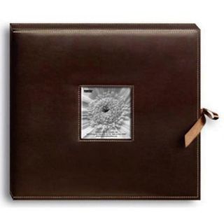 Pioneer Sewn Brown Leatherette Scrapbook Box