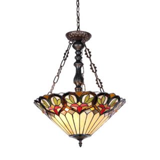 Chloe Lighting Victorian 2 Light Jasper Inverted Ceiling Pendent