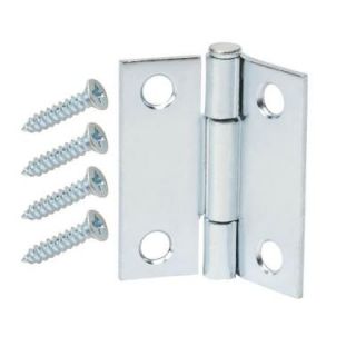 Everbilt 1 1/2 in. Zinc Plated Narrow Utility Hinge (2 Pack) 15396