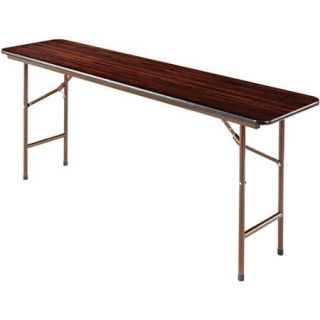 Alera Folding Table, Rectangular, 72"W x 18"D x 29"H, Walnut