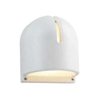 PLC Lighting 1 Light Outdoor White Wall Sconce with Frost Glass CLI HD2024WH