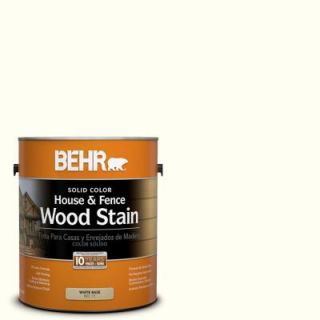 BEHR 1 gal. #SC 337 Pinto White Solid Color House and Fence Wood Stain 01101