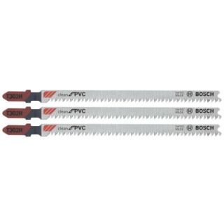 Bosch Clean For PVC T Shank Jigsaw Blade (3 Pack) T302H3