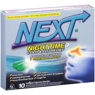 Next Nighttime Cold & Flu Relief Softgels, 10 count