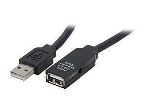 SIIG JU CB0311 S1 49 ft. / 15m Black USB 2.0 Active Repeater Cable