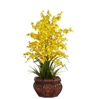 Dancing Lady Silk Flower Arrangement in Yellow by Nearly Natural