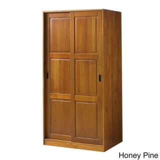 Palace Imports Customizable Solid Wood Wardrobe with Two Sliding Doors