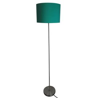 Style Selections 2013 Decor Lamp 60.6 in Satin Nickel Standard Shaded Indoor Floor Lamp with Fabric Shade