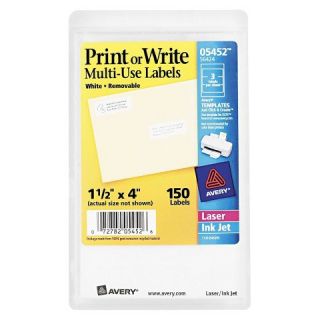 Removable Multi Use Labels   White (150 Pack)
