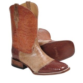 Ferrini Lizard Saddle Vamp Cowboy Boots (For Men) 5567R 36