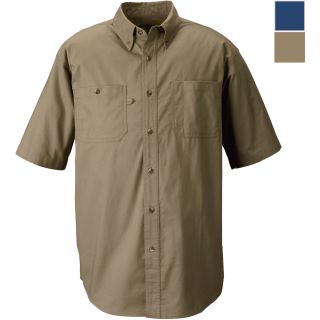Gravel Gear Wrinkle-Free Short Sleeve Work Shirt with Teflon  Short Sleeve Button Down Shirts
