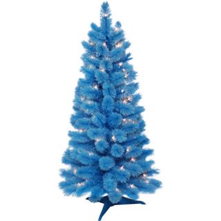 Holilday Time Pre Lit 3.5' Cashmere Artificial Christmas Tree, Blue, Clear Lights