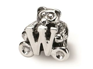 Sterling Silver Reflections Kids Letter W Bead