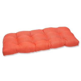 Pillow Perfect Outdoor/ Indoor Rave Coral Wicker Loveseat Cushion