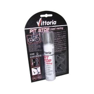 Vittoria Pit Stop Flat Fix Road Racing Bicycle Tire Inflator   75 ML Can with Adaptor   1315PK0175555BL