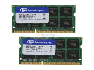 Team Model TSD316G1333C9DC E  Laptop Memory