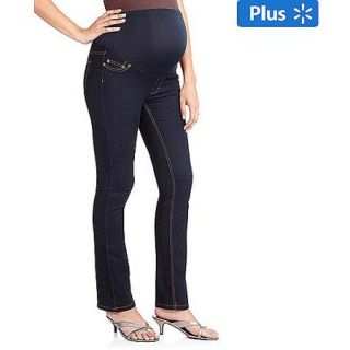 Oh Mamma Maternity Plus Size Full Panel Basic Super Soft Straight Leg Jeans
