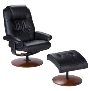 Bonded Leather Recliner & Ottoman