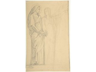 Saints Adrian and Natalia Poster Print by Hippolyte Flandrin (18 x 24)