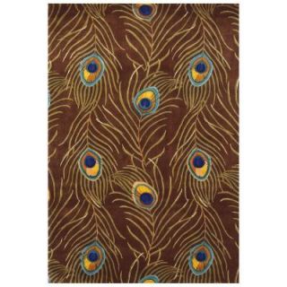 Kas Rugs Peacock Quill Multi 5 ft. x 8 ft. Area Rug CAT07485X8