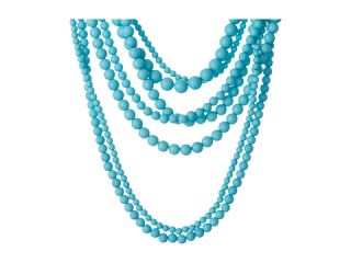 leslie danzis multi strand beaded necklace turquoise