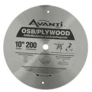 Avanti 10 in. x 200 Teeth OSB/Plywood Saw Blade A10200X