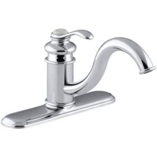 KOHLER Fairfax Single Handle Standard Kitchen Faucet in Polished Chrome K 12171 CP
