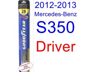 2012 2013 Mercedes Benz S350 Wiper Blade (Passenger) (Goodyear Wiper Blades Hybrid)