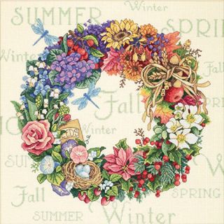 Wreath Of All Seasons Counted Cross Stitch Kit   11436193  