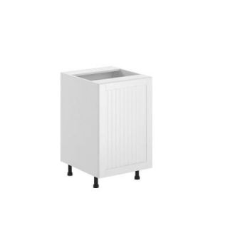 Eurostyle 21x34.5x24.5 in. Odessa Full Height Base Cabinet in White Melamine and Door in White B21.W.ODESS