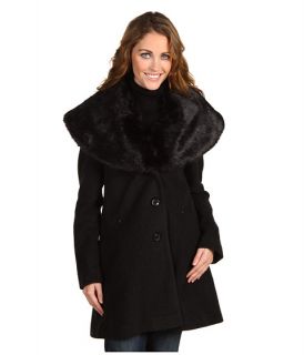 ivanka trump exaggerated faux fur collar coat