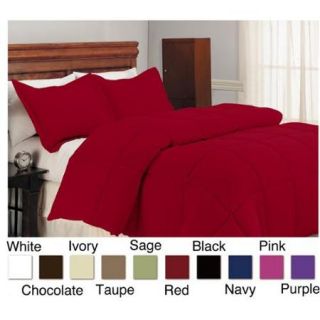 Microfiber Down Alternative 3 piece Comforter Set King Chocolate