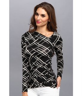 tart ivy top black white streak