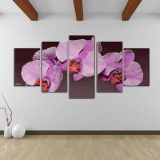Bruce Bain Purple Orchid Canvas Wall Art (5 piece Set)