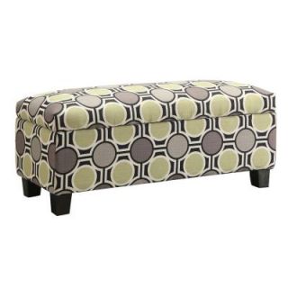 HomeSullivan Putnam Multi Mod Circles Fabric Upholstered Storage Bench 40E471F25