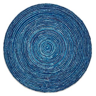 Anji Mountain Recycled Cotton Ripple Area Rug Blue