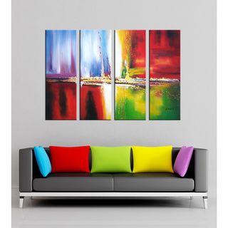 Abstract Hand painted Oil on Canvas Art Set   Shopping   Top