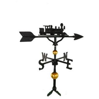 Montague Metal Products 32 in. Deluxe Black Train Weathervane WV 312 SB