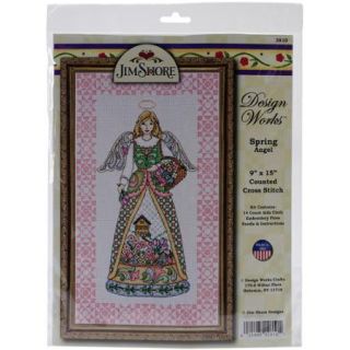 Spring Angel Jim Shore Counted Cross Stitch Kit, 9" x 15", 14 Count