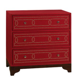 Coast to Coast Imports 3 Drawer Chest in Keeneland Red