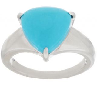 As Is Sleeping Beauty Turquoise Trillion Cut Sterling Ring   J326774 —
