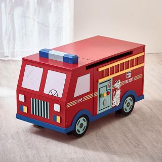 Fantasy Fields Fire Engine Toy Chest   Red    Teamson Design Corp