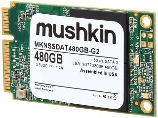Mushkin Enhanced Atlas Series mSATA 480GB SATA III Internal Solid State Drive (SSD) MKNSSDAT480GB G2