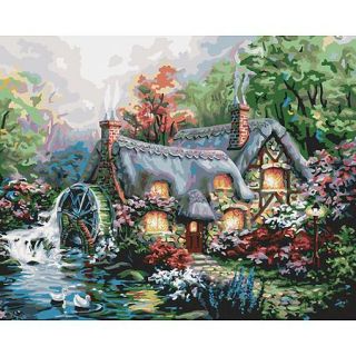 Plaid Paint by Number All Inclusive Kit   Cottage Mill, 20" x 16"
