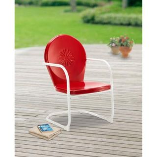 Mainstays Retro C Spring Metal Chair, Red