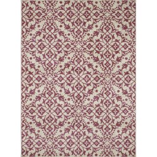 Concord Global Manhattan Coral Rectangular Indoor Woven Throw Rug (Common 3 x 5; Actual 39 in W x 55 in L x 3.25 ft Dia)