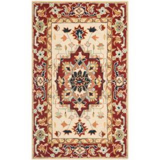 Safavieh Chelsea Red/Ivory 2 ft. 6 in. x 4 ft. Area Rug HK709A 24