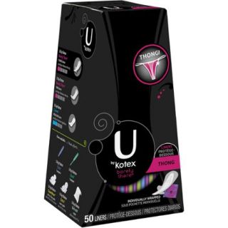U by Kotex Barely There, Thong Liners, 50 Count
