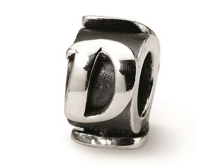 Sterling Silver Reflections Letter D Message Bead
